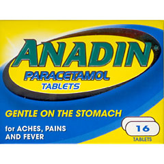 Anadin : Anadin Paracetamol Tablets 16
