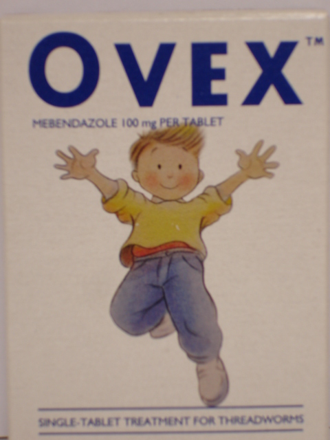 Ovex : Ovex Tablets Mebendazole 100mg 1 - Click Image to Close