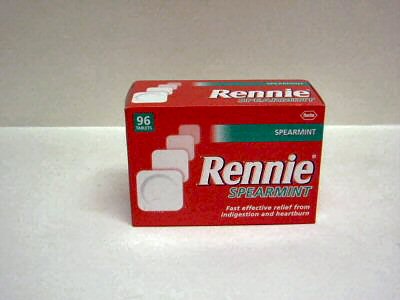 Rennie : Rennie Tablets Spearmint Chewa 96
